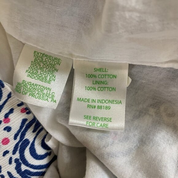 Lilly Pulitzer Delia Indigo Star Crush Print Vintage Dobby Shift Dress 2 - Picture 5 of 6